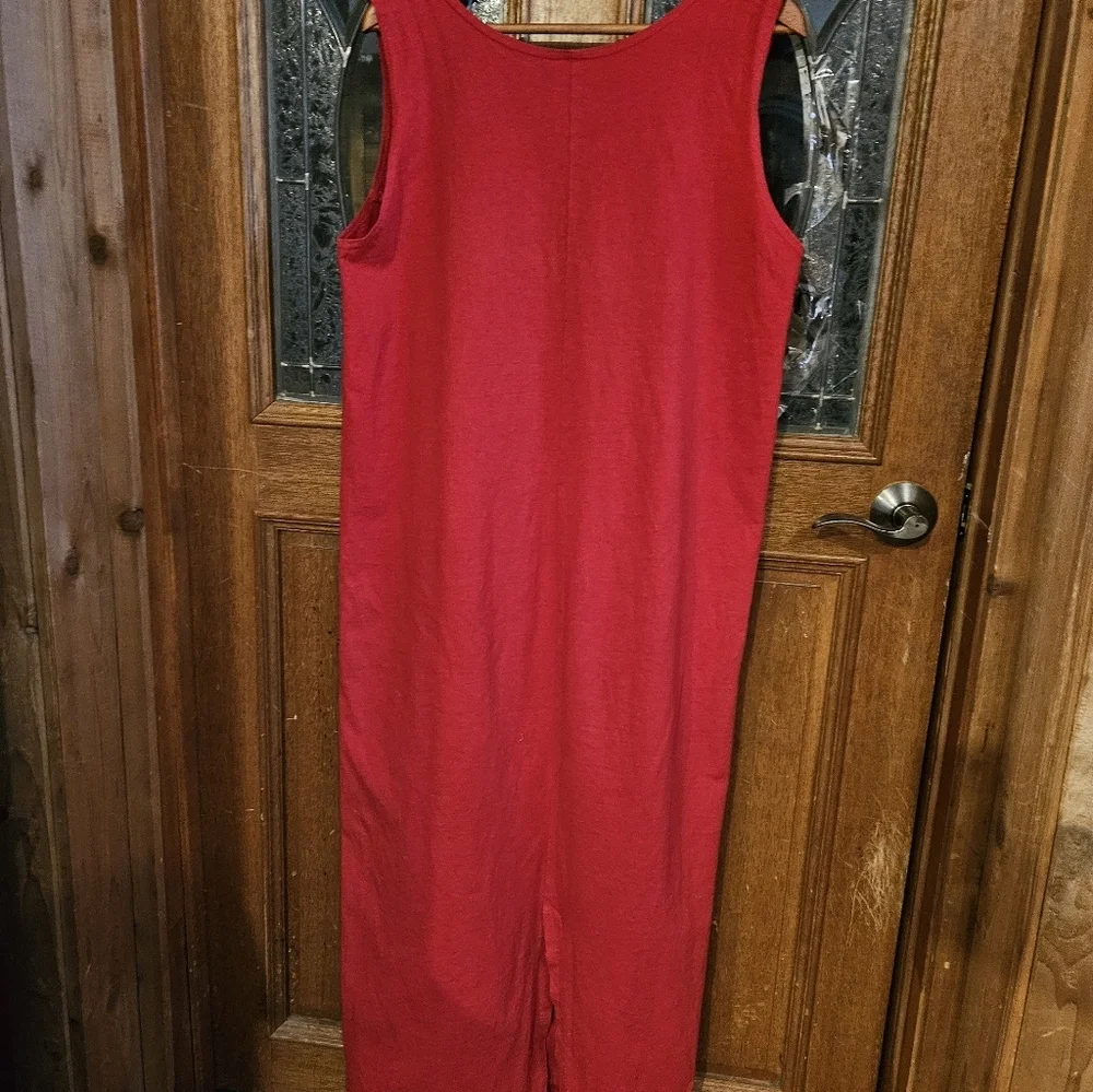 Vintage Cactus California Red Beach Dress Medium 100% Cotton - Picture 5 of 6
